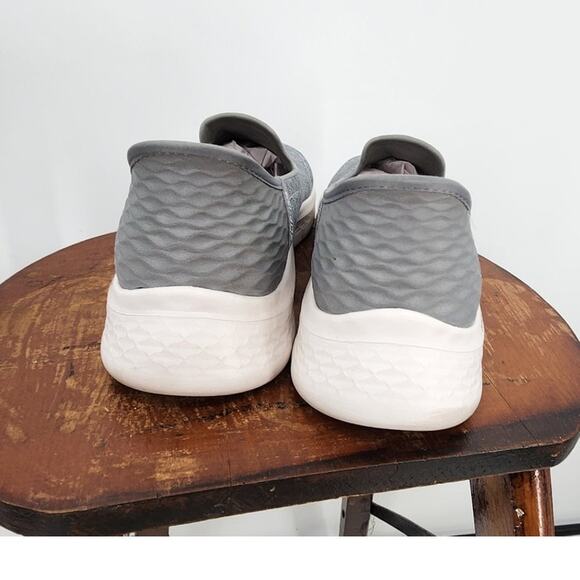 Skechers Slip-Ins Air Cooled Memory Foam Grey‎ Green White Size 6 - Picture 3 of 8